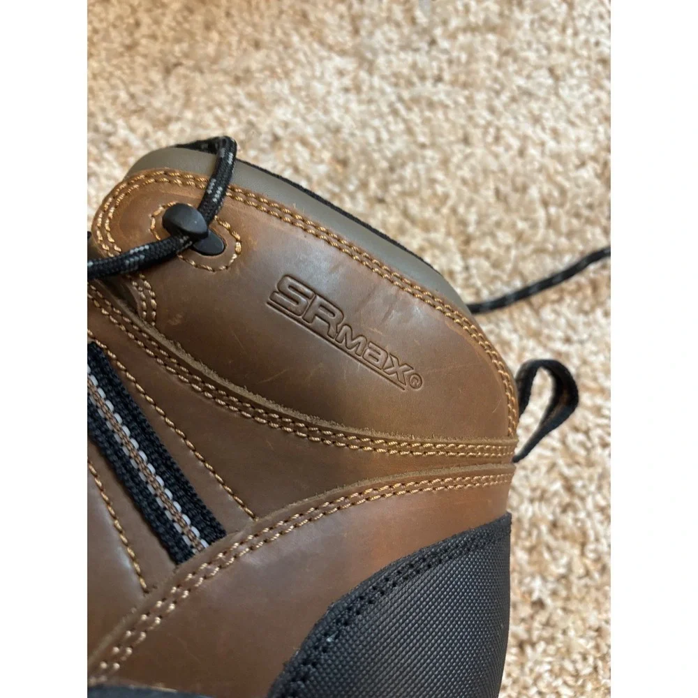 SR Max Mens  10.5 Brown Leather Composite Toe Slip Resistant Work Boots SRM5300